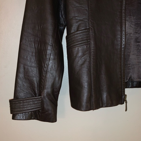 Dark Brown Leather Jacket - Picture 2 of 3
